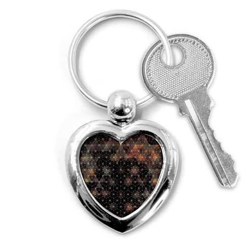 Abstract Psychedelic Geometry Andy Gilmore Sacred Key Chain (Heart) from ArtsNow.com Front