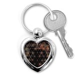 Abstract Psychedelic Geometry Andy Gilmore Sacred Key Chain (Heart)