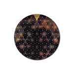 Abstract Psychedelic Geometry Andy Gilmore Sacred Rubber Coaster (Round)