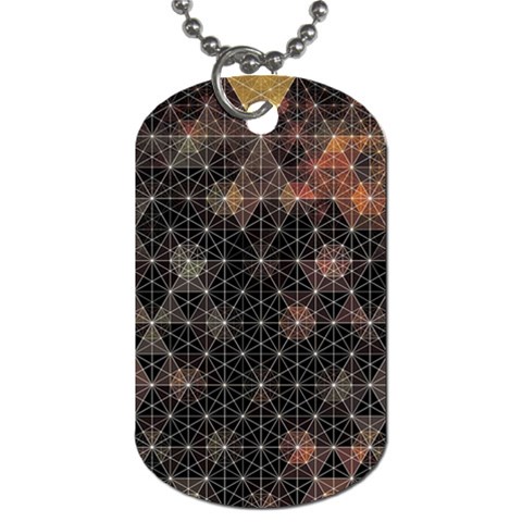 Abstract Psychedelic Geometry Andy Gilmore Sacred Dog Tag (One Side) from ArtsNow.com Front