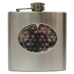 Abstract Psychedelic Geometry Andy Gilmore Sacred Hip Flask (6 oz)