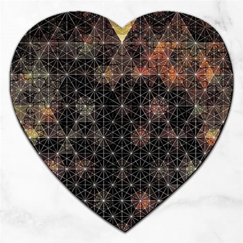 Abstract Psychedelic Geometry Andy Gilmore Sacred Jigsaw Puzzle (Heart) from ArtsNow.com Front