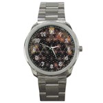 Abstract Psychedelic Geometry Andy Gilmore Sacred Sport Metal Watch