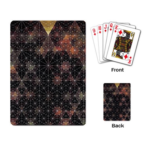Abstract Psychedelic Geometry Andy Gilmore Sacred Playing Cards Single Design (Rectangle) from ArtsNow.com Back