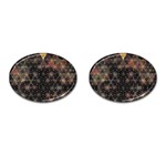 Abstract Psychedelic Geometry Andy Gilmore Sacred Cufflinks (Oval)