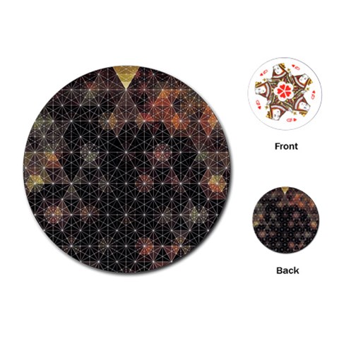 Abstract Psychedelic Geometry Andy Gilmore Sacred Playing Cards Single Design (Round) from ArtsNow.com Front
