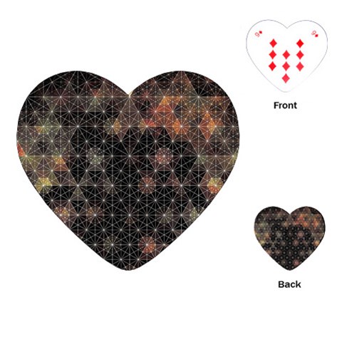 Abstract Psychedelic Geometry Andy Gilmore Sacred Playing Cards Single Design (Heart) from ArtsNow.com Front