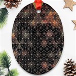 Abstract Psychedelic Geometry Andy Gilmore Sacred Oval Ornament (Two Sides)