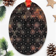 Abstract Psychedelic Geometry Andy Gilmore Sacred Oval Ornament (Two Sides) from ArtsNow.com Back