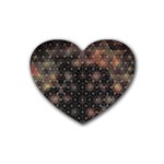 Abstract Psychedelic Geometry Andy Gilmore Sacred Rubber Coaster (Heart)