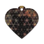 Abstract Psychedelic Geometry Andy Gilmore Sacred Dog Tag Heart (Two Sides)