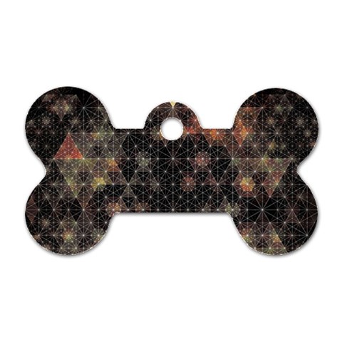 Abstract Psychedelic Geometry Andy Gilmore Sacred Dog Tag Bone (One Side) from ArtsNow.com Front