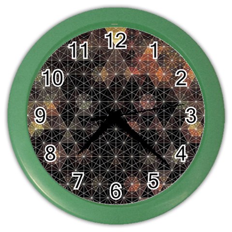 Abstract Psychedelic Geometry Andy Gilmore Sacred Color Wall Clock from ArtsNow.com Front