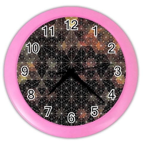 Abstract Psychedelic Geometry Andy Gilmore Sacred Color Wall Clock from ArtsNow.com Front