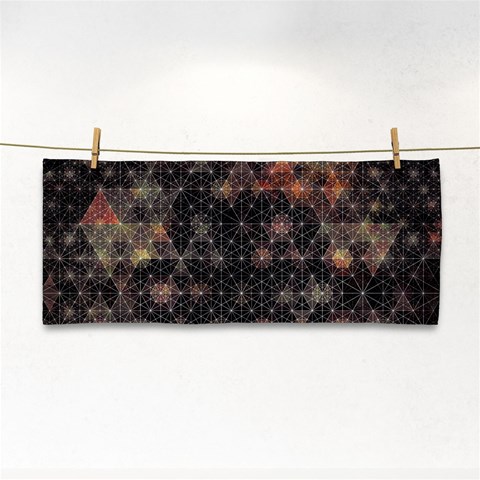Abstract Psychedelic Geometry Andy Gilmore Sacred Hand Towel from ArtsNow.com Front