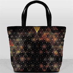 Abstract Psychedelic Geometry Andy Gilmore Sacred Bucket Bag from ArtsNow.com Front