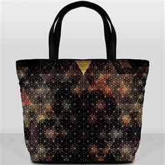 Abstract Psychedelic Geometry Andy Gilmore Sacred Bucket Bag from ArtsNow.com Back