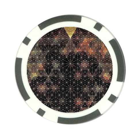 Abstract Psychedelic Geometry Andy Gilmore Sacred Poker Chip Card Guard (10 pack) from ArtsNow.com Front