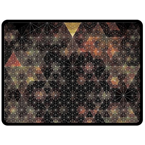 Abstract Psychedelic Geometry Andy Gilmore Sacred Fleece Blanket (Large) from ArtsNow.com 80 x60  Blanket Front