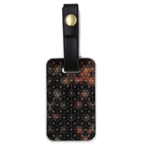 Abstract Psychedelic Geometry Andy Gilmore Sacred Luggage Tag (one side) from ArtsNow.com Front