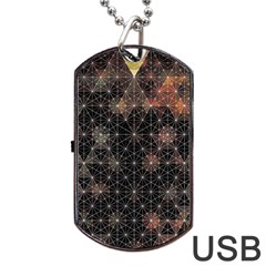Abstract Psychedelic Geometry Andy Gilmore Sacred Dog Tag USB Flash (Two Sides) from ArtsNow.com Front
