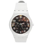 Abstract Psychedelic Geometry Andy Gilmore Sacred Round Plastic Sport Watch (M)