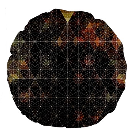 Abstract Psychedelic Geometry Andy Gilmore Sacred Large 18  Premium Round Cushions from ArtsNow.com Front
