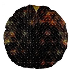 Abstract Psychedelic Geometry Andy Gilmore Sacred Large 18  Premium Round Cushions from ArtsNow.com Front