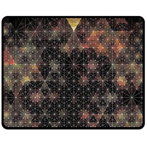 Abstract Psychedelic Geometry Andy Gilmore Sacred Two Sides Fleece Blanket (Medium) from ArtsNow.com 58.8 x47.4  Blanket Front