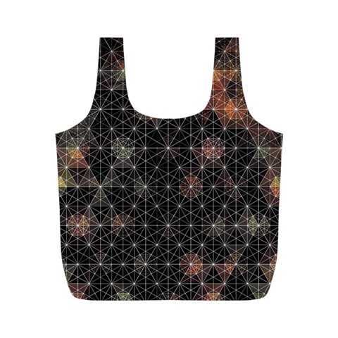 Abstract Psychedelic Geometry Andy Gilmore Sacred Full Print Recycle Bag (M) from ArtsNow.com Front