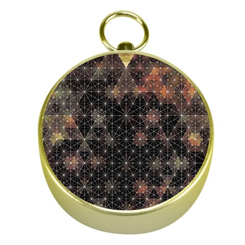 Abstract Psychedelic Geometry Andy Gilmore Sacred Gold Compasses from ArtsNow.com Front