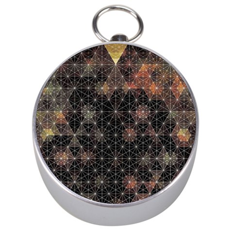 Abstract Psychedelic Geometry Andy Gilmore Sacred Silver Compasses from ArtsNow.com Front