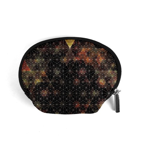 Abstract Psychedelic Geometry Andy Gilmore Sacred Accessory Pouch (Small) from ArtsNow.com Front