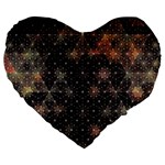 Abstract Psychedelic Geometry Andy Gilmore Sacred Large 19  Premium Flano Heart Shape Cushions