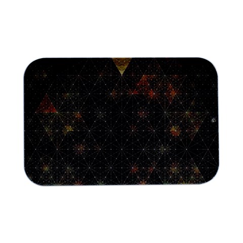 Abstract Psychedelic Geometry Andy Gilmore Sacred Open Lid Metal Box (Silver)   from ArtsNow.com Front