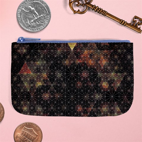 Abstract Psychedelic Geometry Andy Gilmore Sacred Large Coin Purse from ArtsNow.com Front