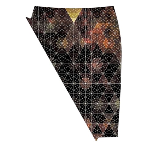 Abstract Psychedelic Geometry Andy Gilmore Sacred Midi Wrap Pencil Skirt from ArtsNow.com Front Left
