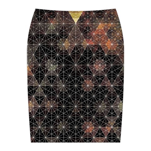 Abstract Psychedelic Geometry Andy Gilmore Sacred Midi Wrap Pencil Skirt from ArtsNow.com Back
