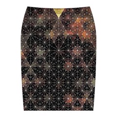Abstract Psychedelic Geometry Andy Gilmore Sacred Midi Wrap Pencil Skirt from ArtsNow.com Back