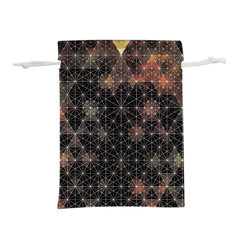Abstract Psychedelic Geometry Andy Gilmore Sacred Lightweight Drawstring Pouch (L) from ArtsNow.com Front