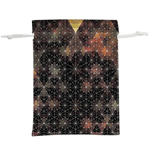 Abstract Psychedelic Geometry Andy Gilmore Sacred Lightweight Drawstring Pouch (XL) from ArtsNow.com Front
