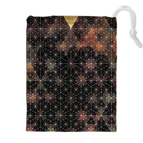 Abstract Psychedelic Geometry Andy Gilmore Sacred Drawstring Pouch (4XL) from ArtsNow.com Front