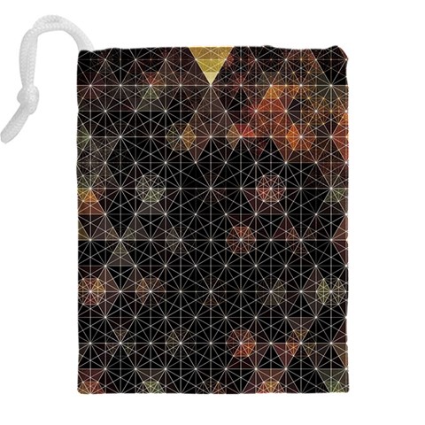 Abstract Psychedelic Geometry Andy Gilmore Sacred Drawstring Pouch (4XL) from ArtsNow.com Back