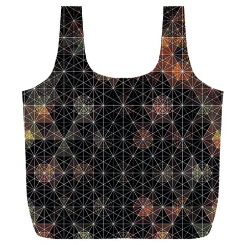 Abstract Psychedelic Geometry Andy Gilmore Sacred Full Print Recycle Bag (XXL) from ArtsNow.com Front