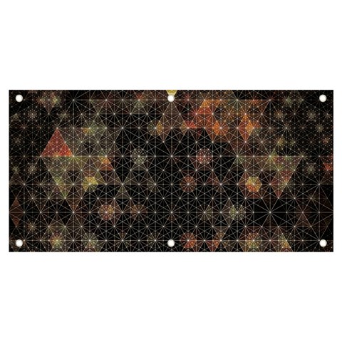 Abstract Psychedelic Geometry Andy Gilmore Sacred Banner and Sign 4  x 2  from ArtsNow.com Front