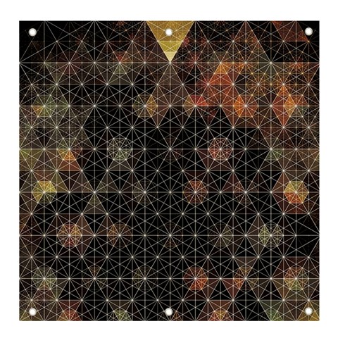 Abstract Psychedelic Geometry Andy Gilmore Sacred Banner and Sign 4  x 4  from ArtsNow.com Front
