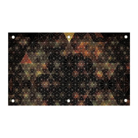 Abstract Psychedelic Geometry Andy Gilmore Sacred Banner and Sign 5  x 3  from ArtsNow.com Front