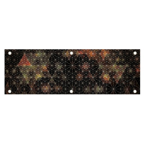 Abstract Psychedelic Geometry Andy Gilmore Sacred Banner and Sign 6  x 2  from ArtsNow.com Front