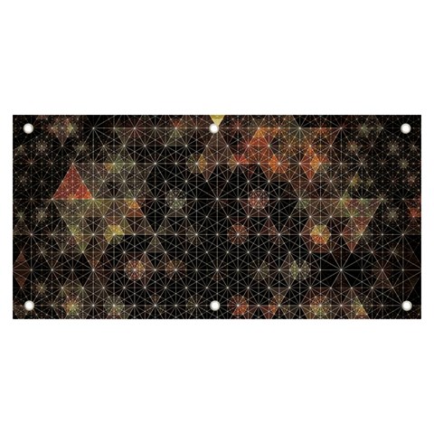 Abstract Psychedelic Geometry Andy Gilmore Sacred Banner and Sign 6  x 3  from ArtsNow.com Front