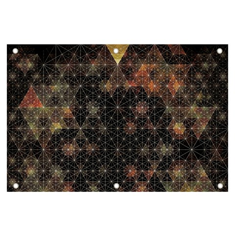 Abstract Psychedelic Geometry Andy Gilmore Sacred Banner and Sign 6  x 4  from ArtsNow.com Front